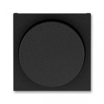 3294H-A00123 63  Kryt stmívače s otočným ovladačem, s upevňovací maticí, onyx / kouřová černá